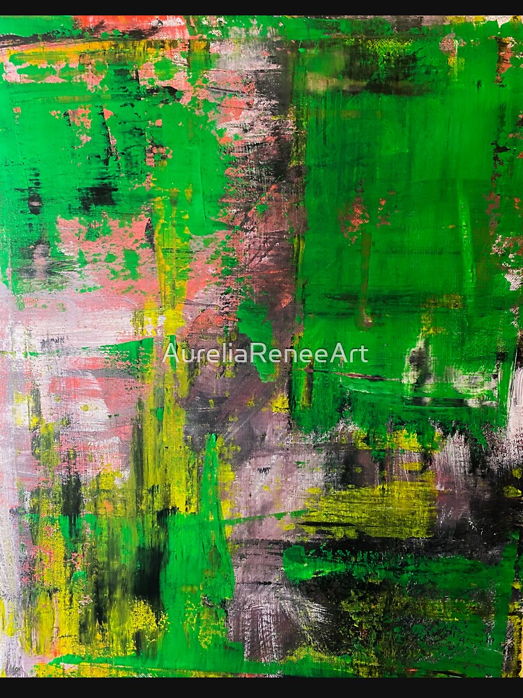 Green "Pretty in the Matrix" Abstract Painting by AureliaReneeArt T-Shirts, Hoodie, Sweatshirt | BlankRebels.com (Image 3)