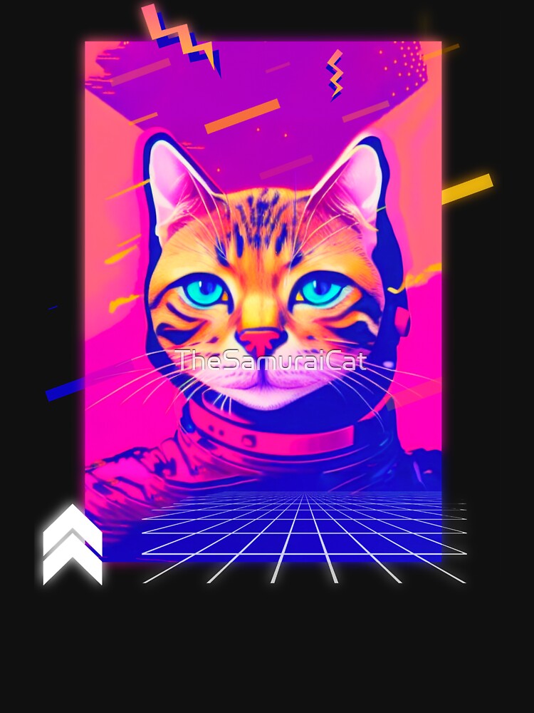 Vaporwave Cat 2 by TheSamuraiCat T-Shirts, Hoodie, Sweatshirt | BlankRebels.com (Image 3)