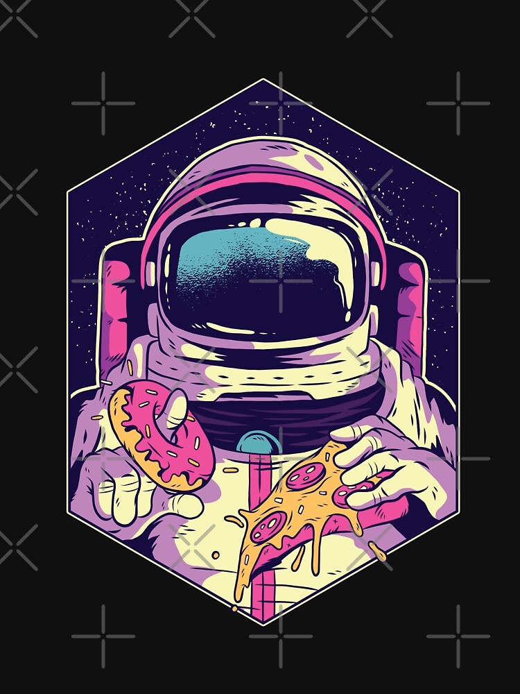 Astronaut With Doughnut And Pizza by soondoock T-Shirts, Hoodie, Sweatshirt | BlankRebels.com (Image 3)