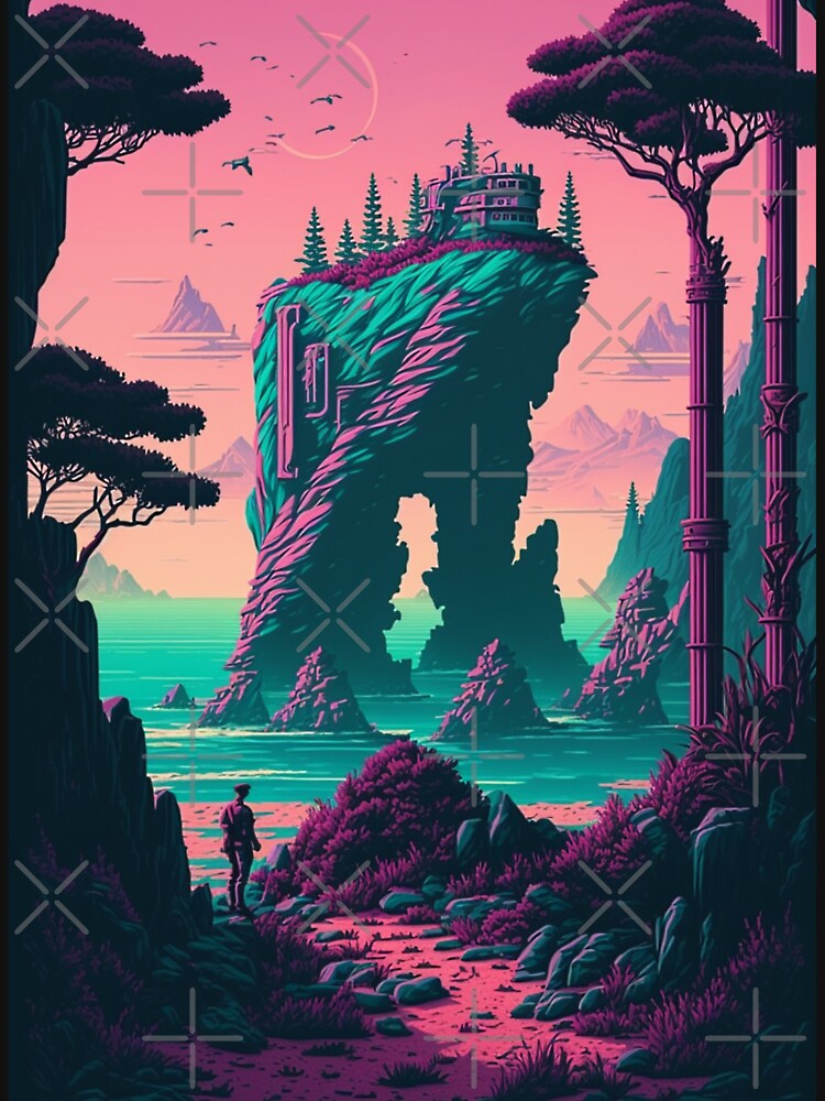 Vaporwave Fantasy landscapes by RESToRAPTOR T-Shirts, Hoodie, Sweatshirt | BlankRebels.com (Image 3)