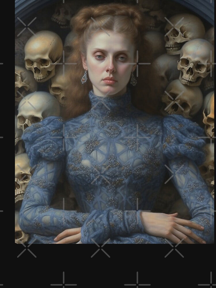 Dark Academia Skull Girl Painting, Dark Cottagecore Gothic Victorian girl by Kink Collective T-Shirts, Hoodie,... (Image 3)