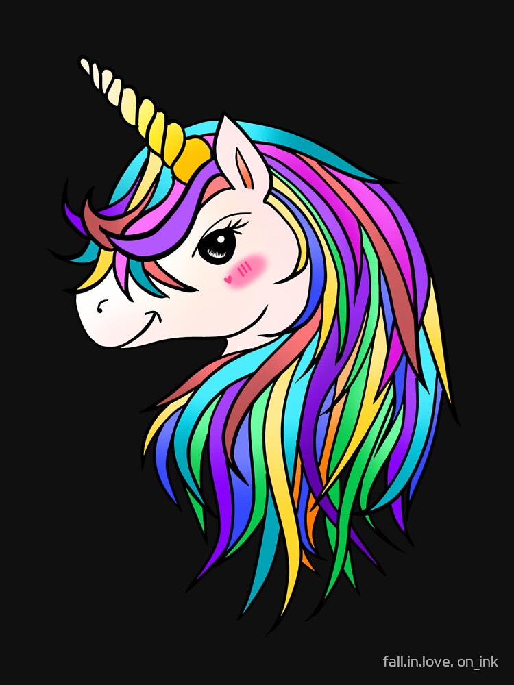 cute unicorn Pastel gift for women,unicorn lover ,fantasy by fall.in.love. on_ink T-Shirts, Hoodie, Sweatshirt (Image 3)