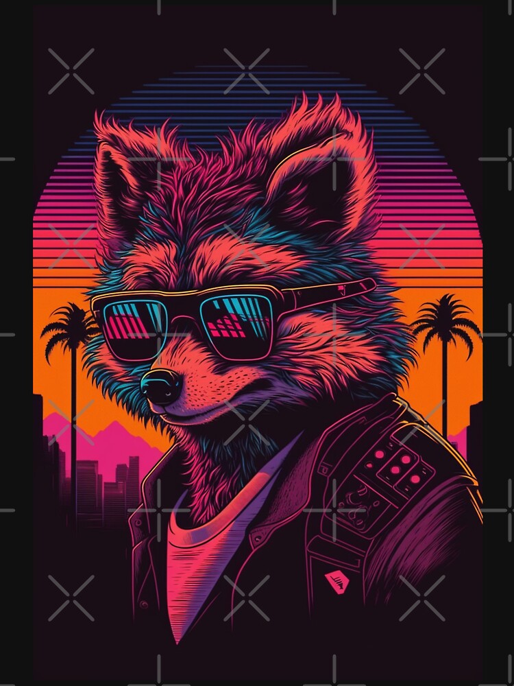 Retro Cyberpunk Raccoon by RESToRAPTOR T-Shirts, Hoodie, Sweatshirt | BlankRebels.com (Image 3)