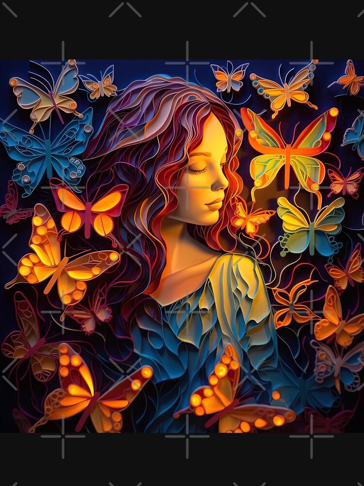 Happy Girl in a warm Butterfly scene by Juliascutecornr T-Shirts, Hoodie, Sweatshirt | BlankRebels.com (Image 3)