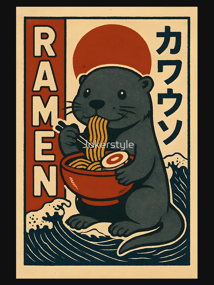 Cozy Otter Ramen Vintage Japanese Retro Charm T-Shirts, Hoodie, Sweatshirt