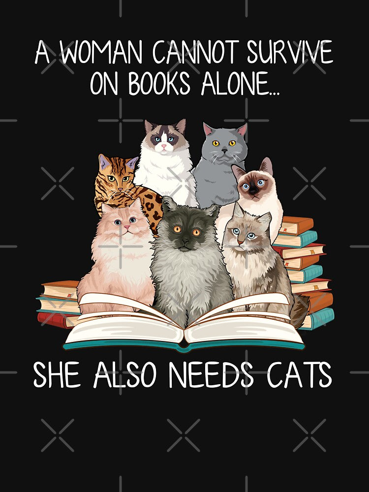 Funny Woman Books Cats T-Shirts, Hoodie, Sweatshirt