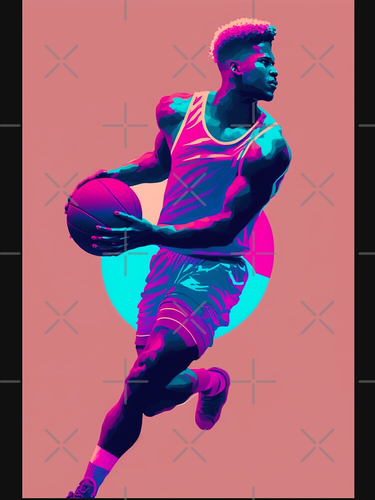 Vaporwave Basketball player by RESToRAPTOR T-Shirts, Hoodie, Sweatshirt | BlankRebels.com (Image 3)