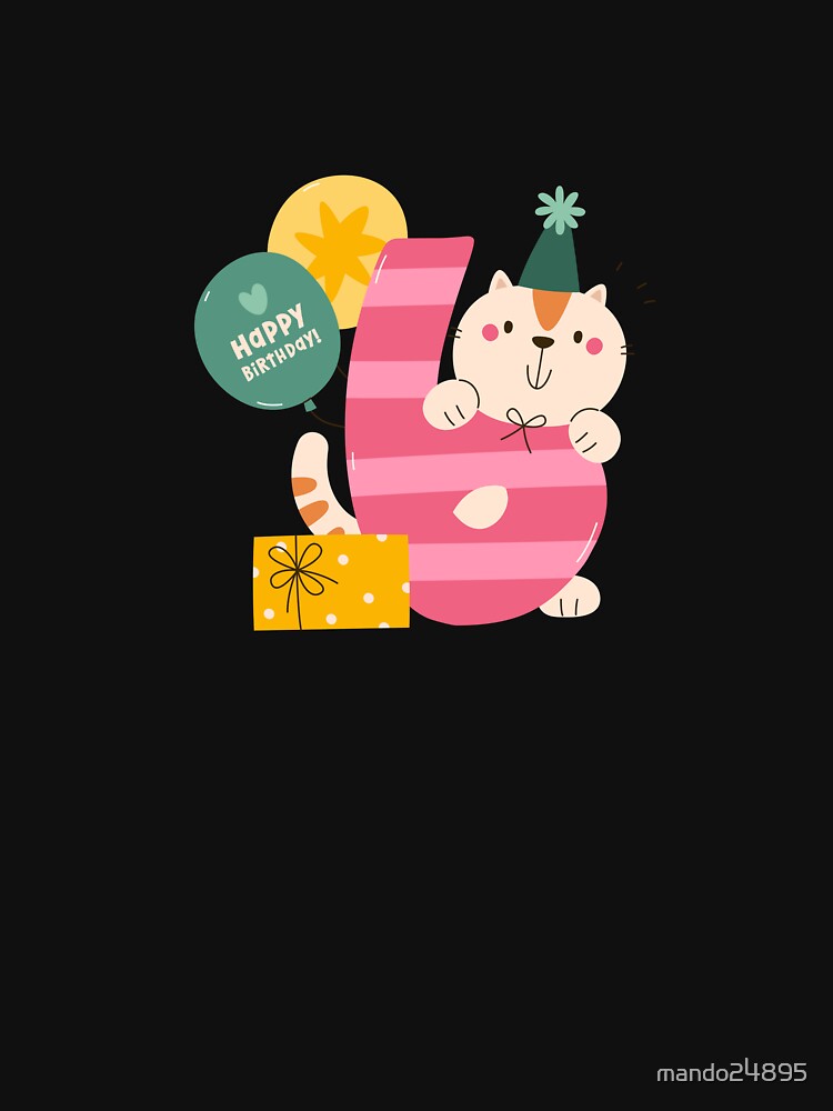 Birthday Cat by mando24895 T-Shirts, Hoodie, Sweatshirt | BlankRebels.com (Image 3)