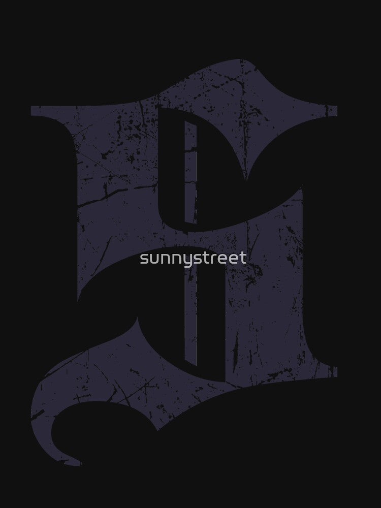 Dark Grunge Monogram Letter "S" Blackletter by SunnyStreet T-Shirts, Hoodie, Sweatshirt | BlankRebels.com (Image 3)