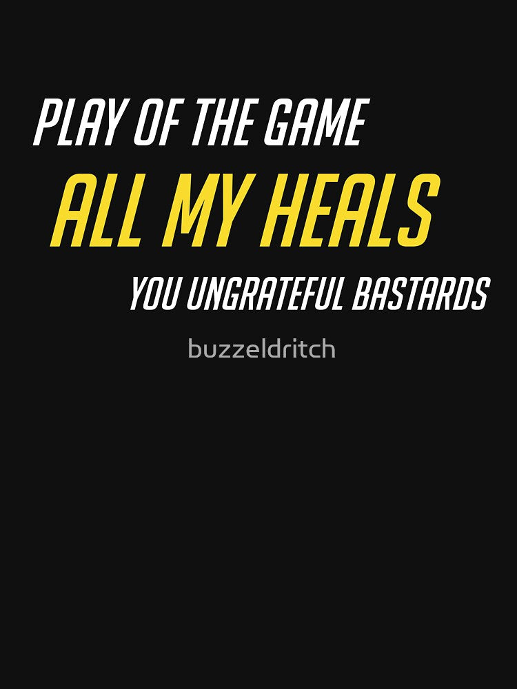 Salty Support Main/Healer by buzzeldritch T-Shirts, Hoodie, Sweatshirt | BlankRebels.com (Image 3)