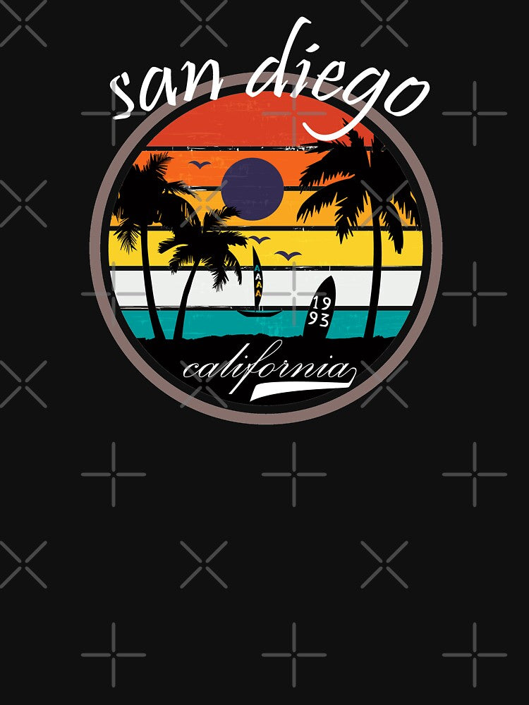 funny vintage sunset california gift retro adventure san diego shirt by mohmmed22 Hoodie, Sweatshirt (Image 3)