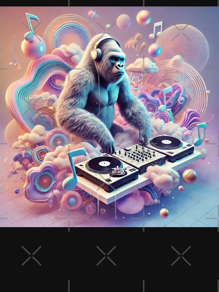 Surreal Soundscape Gorilla DJ by LizzyLooDoo Designs T-Shirts, Hoodie, Sweatshirt | BlankRebels.com (Image 3)