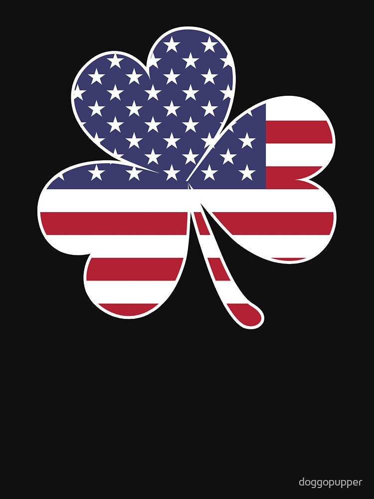 Patriotic American Proud Saint Patricks Day Shamrock by doggopupper T-Shirts, Hoodie, Sweatshirt | BlankRebels.com (Image 3)