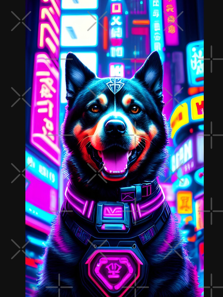 Colorful Cyberpunk Dog by CyberArtWorld T-Shirts, Hoodie, Sweatshirt | BlankRebels.com (Image 3)