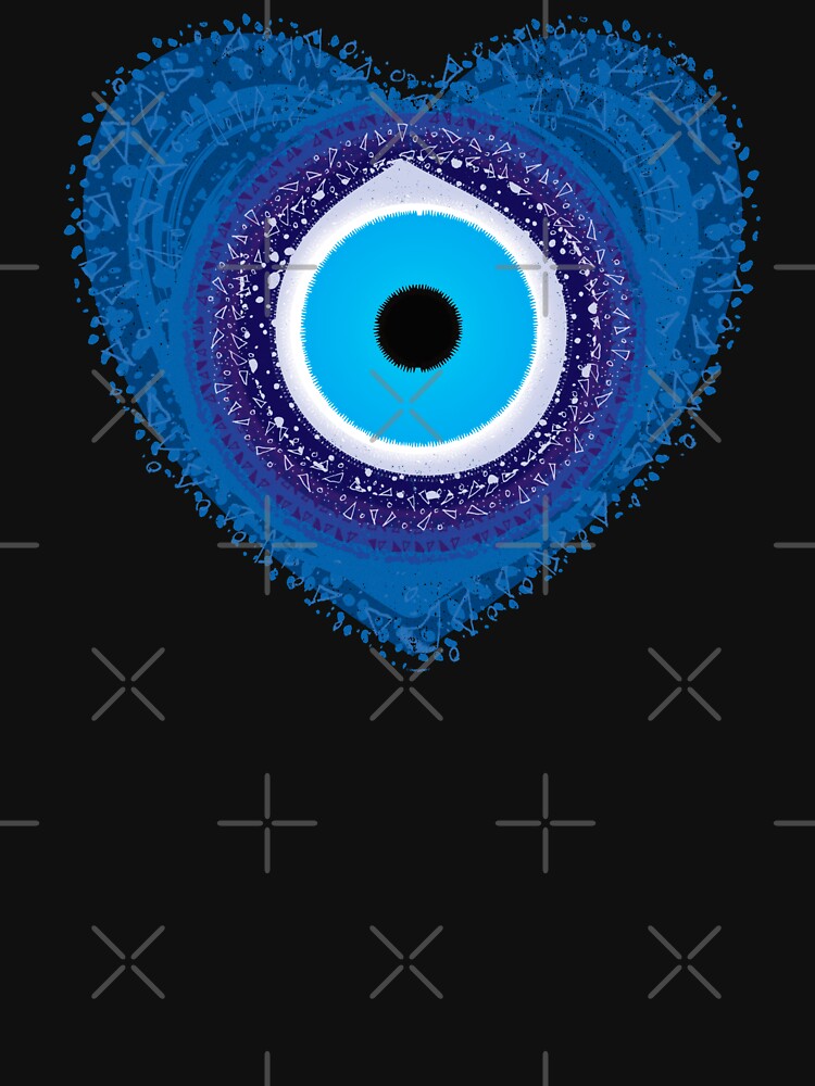 Evil Eye Turkish Eye Protect Against Evil Greek Heart of Love by DopeSnag Originals | Art T Shirts Apparel... (Image 3)
