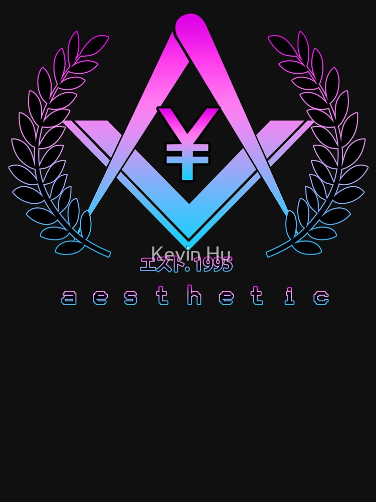 Vaporwave Aesthetic Japanese Yen Freemason Illuminati by Kevin Hu T-Shirts, Hoodie, Sweatshirt | BlankRebels.com (Image 3)