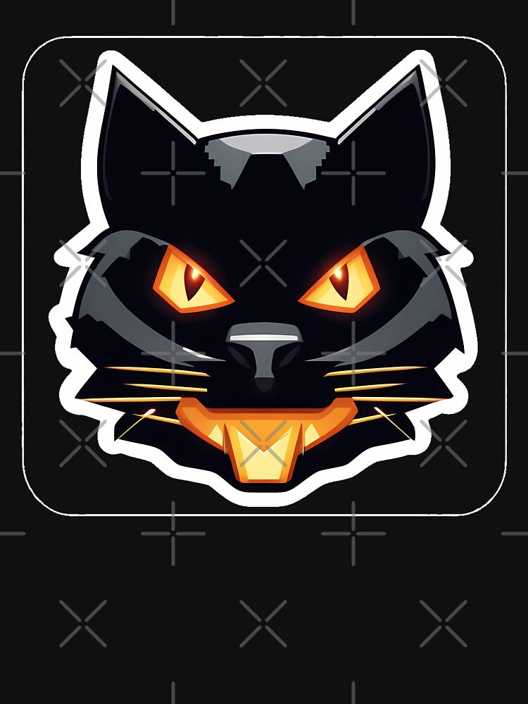 Pixelated Black Cat: Blocky Sticker Print by cabana.space T-Shirts, Hoodie, Sweatshirt | BlankRebels.com (Image 3)