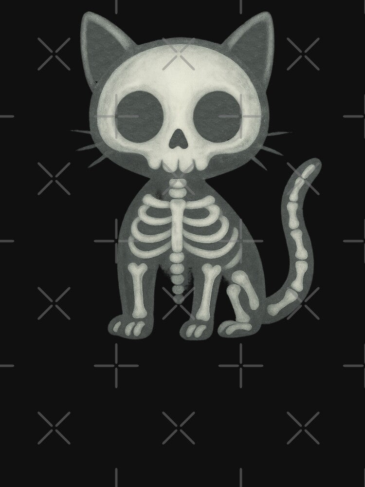 Spooky Cute Skeleton Cat by Prints-by-Olaf T-Shirts, Hoodie, Sweatshirt | BlankRebels.com (Image 3)