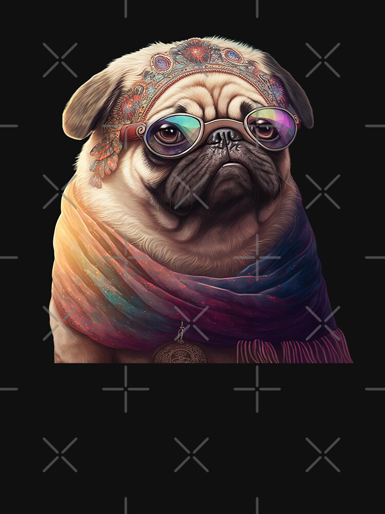 Hippie pug by AnimalArtPhotos T-Shirts, Hoodie, Sweatshirt | BlankRebels.com (Image 3)