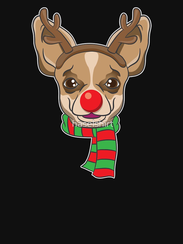Funny Christmas Dog Xmas Reindeer Chihuahua Holiday Gift by haselshirt T-Shirts, Hoodie, Sweatshirt (Image 3)