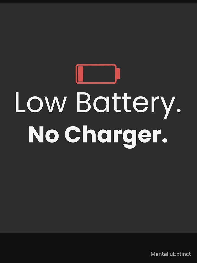 Low Battery, No Charger – Gen Z Burnout Humor Hoodie & T-Shirt by MentallyExtinct Sweatshirt | BlankRebels.com (Image 3)