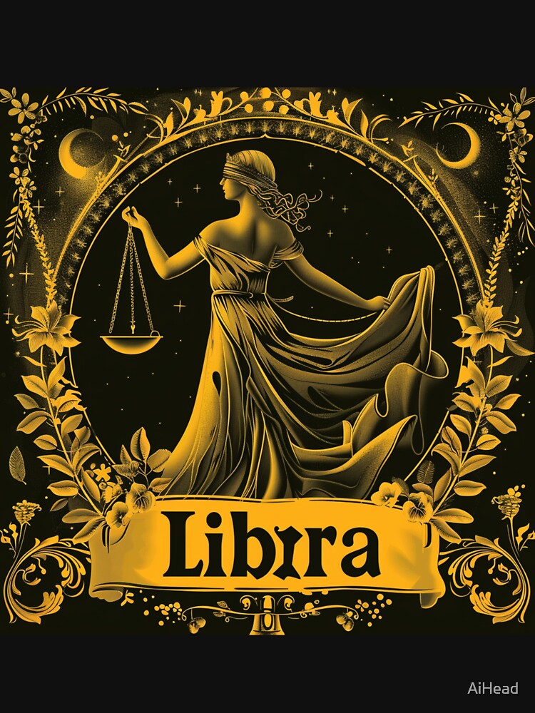Vintage Style Libra Zodiac Sign by AiHead T-Shirts, Hoodie, Sweatshirt | BlankRebels.com (Image 3)