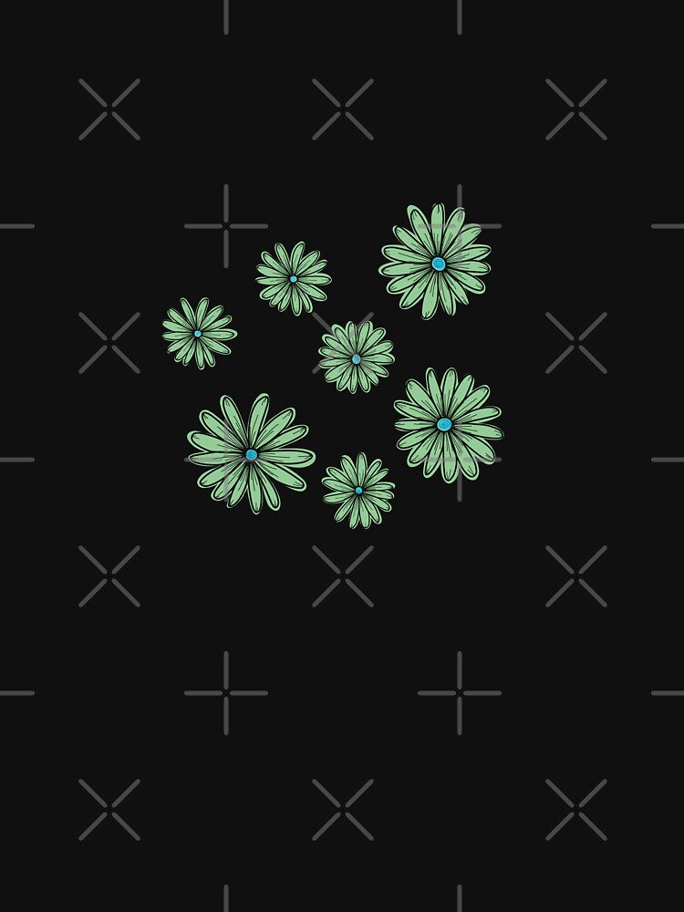 Copy of Y2K electric green daisy flowers sticker- cyberpunk flowers by Aesthetica-1 T-Shirts, Hoodie, Sweatshirt (Image 3)