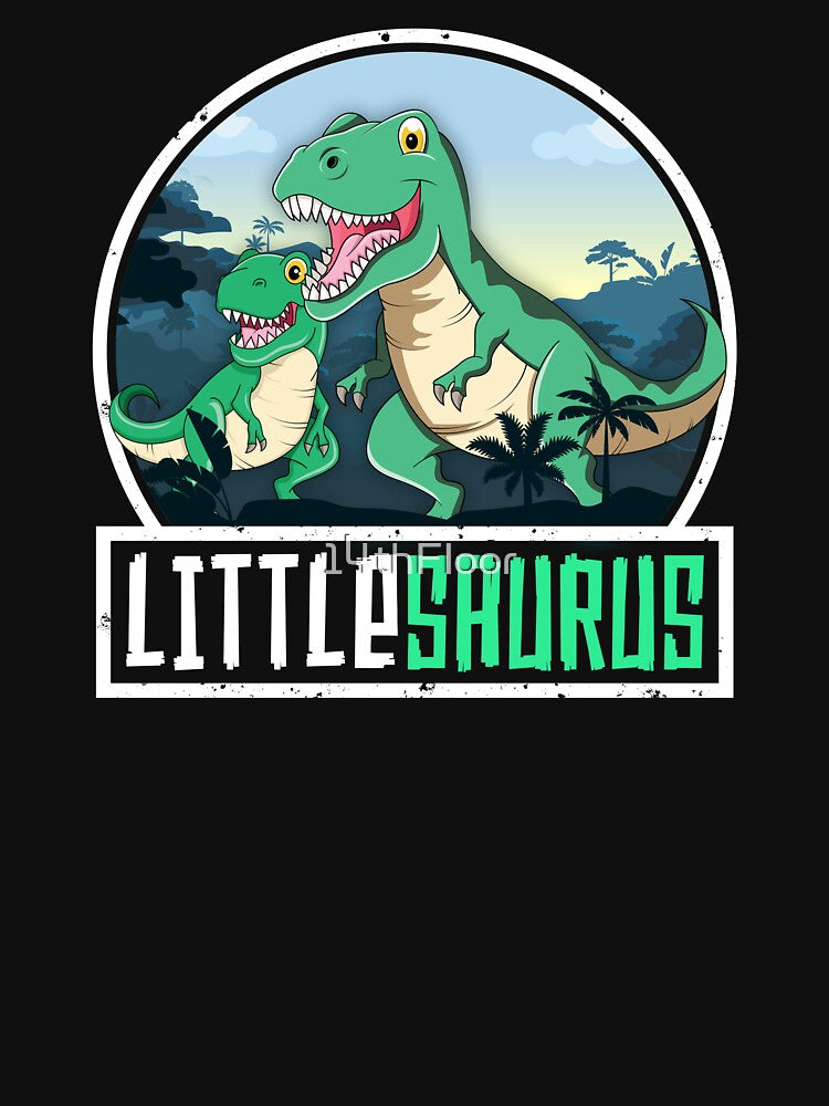 Littlesaurus T-Rex Dinosaur Saurus Sibling Matching Family by 14thFloor T-Shirts, Hoodie, Sweatshirt (Image 3)