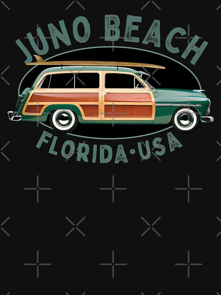 Juno Beach Florida Vintage Surfing Design by Futurebeachbum T-Shirts, Hoodie, Sweatshirt | BlankRebels.com (Image 3)