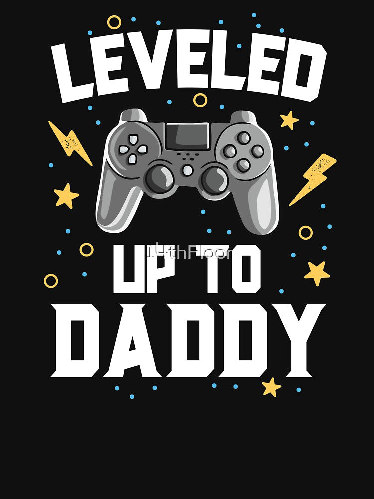 Leveled Up To Daddy Baby Announcement Gaming Gamer by 14thFloor T-Shirts, Hoodie, Sweatshirt | BlankRebels.com (Image 3)