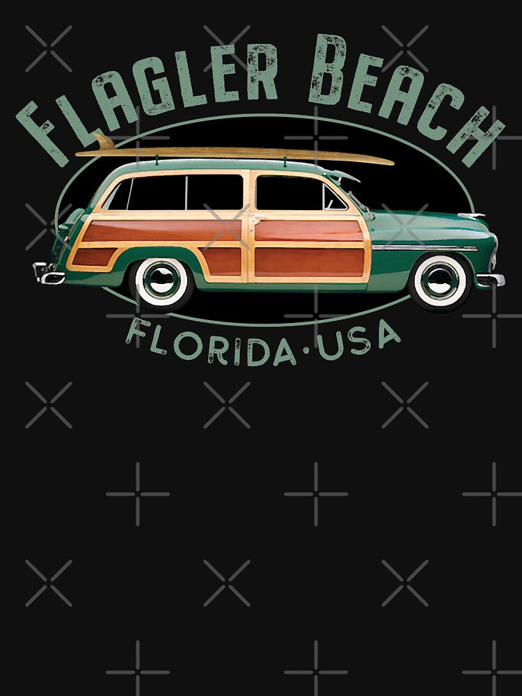 Flagler Beach Florida Vintage Surfing Design by Futurebeachbum T-Shirts, Hoodie, Sweatshirt | BlankRebels.com (Image 3)
