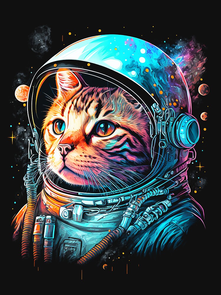 astronaut cat by kyshaspace T-Shirts, Hoodie, Sweatshirt | BlankRebels.com (Image 3)