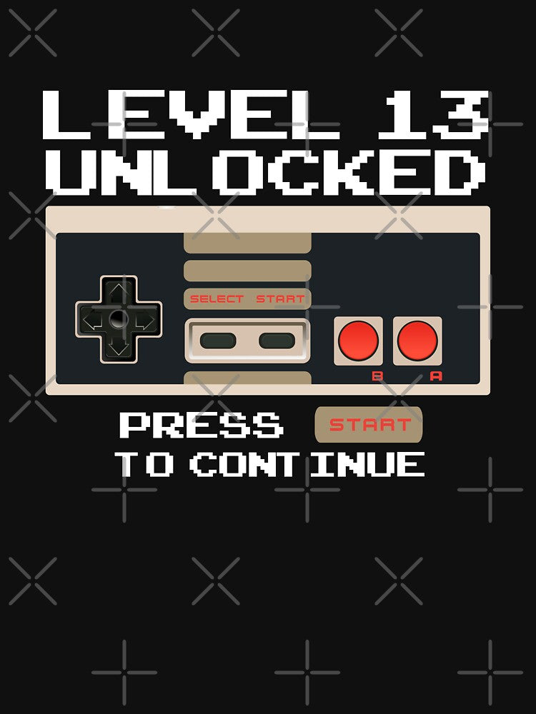 Level 13 Unlocked Funny 13th Birthday Gift for Video Gamers by Hananiah Merch T-Shirts, Hoodie, Sweatshirt (Image 3)