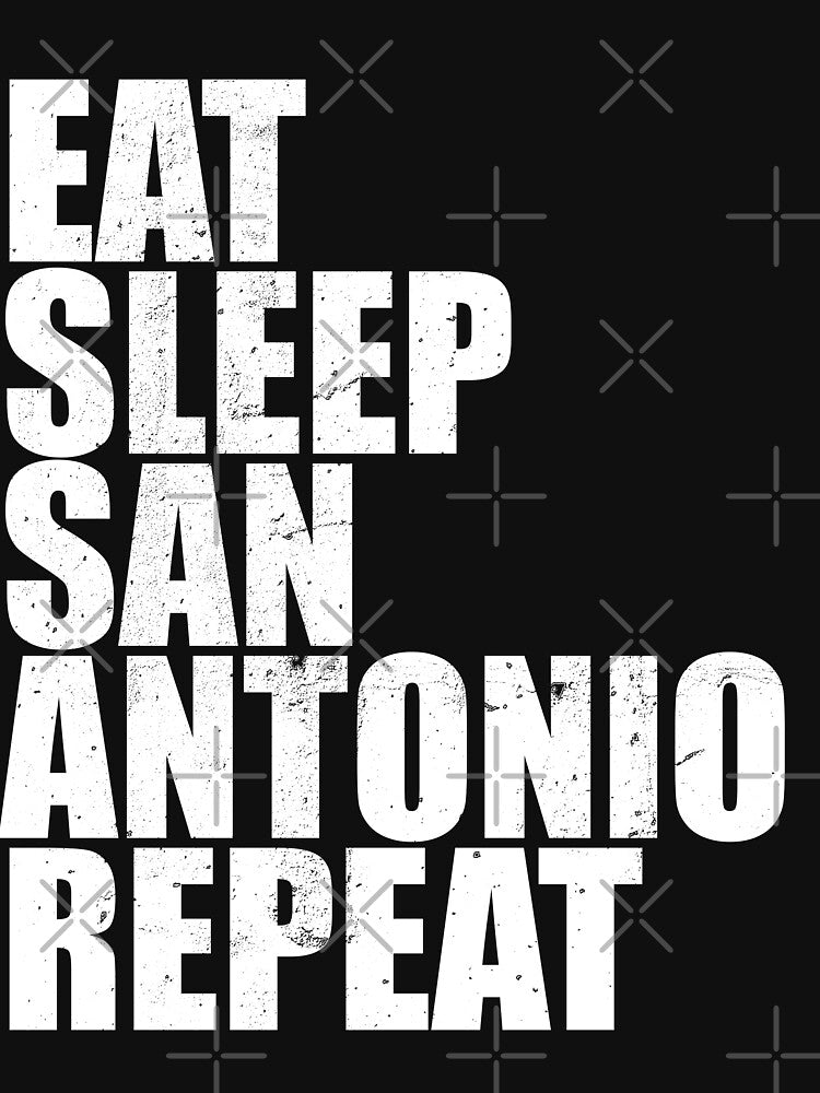 Eat Sleep San Antonio Texas Repeat Vacation Travel T-Shirt Vintage Style Distressed Stressed by arcadetoystore... (Image 3)