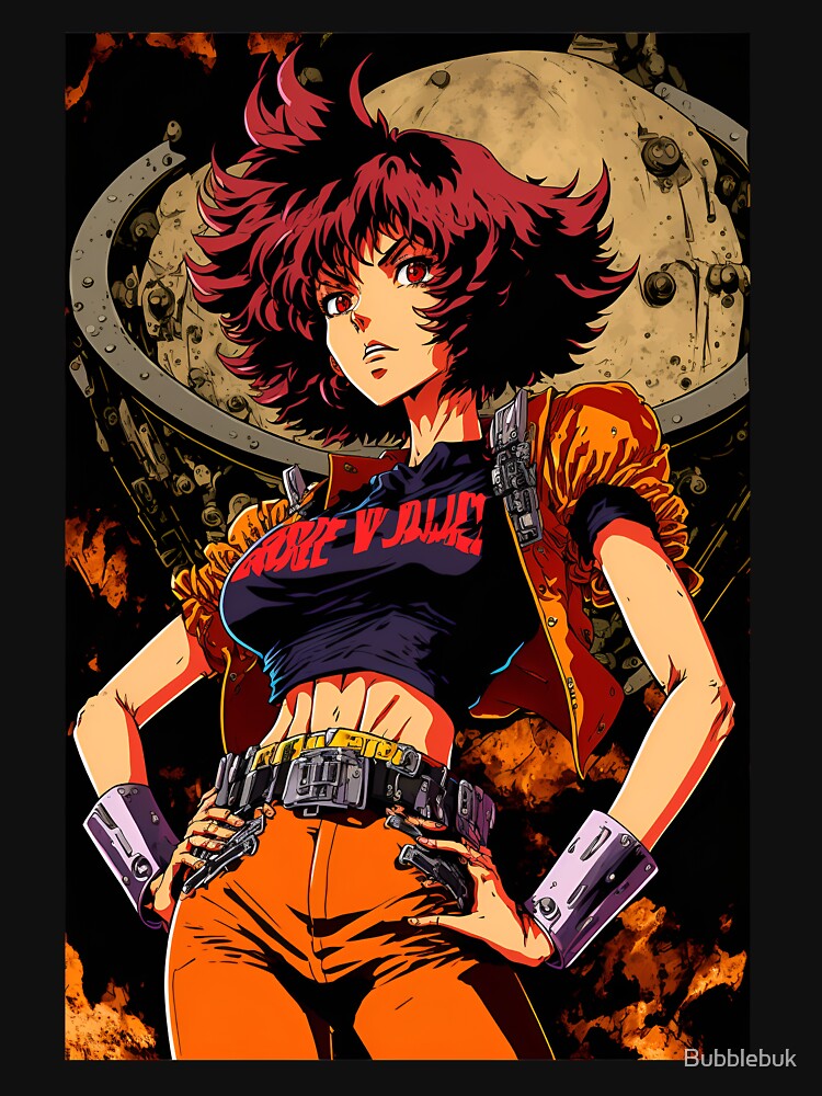 Anime Hot Girl in Futuristic outfit 90s style by Bubblebuk T-Shirts, Hoodie, Sweatshirt | BlankRebels.com (Image 3)