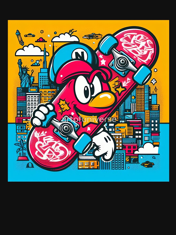 Retro Skateboard Pop Art Style by artofuniverse T-Shirts, Hoodie, Sweatshirt | BlankRebels.com (Image 3)