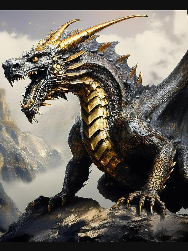Black and gold dragon no3 by BAR DEC T-Shirts, Hoodie, Sweatshirt | BlankRebels.com (Image 3)