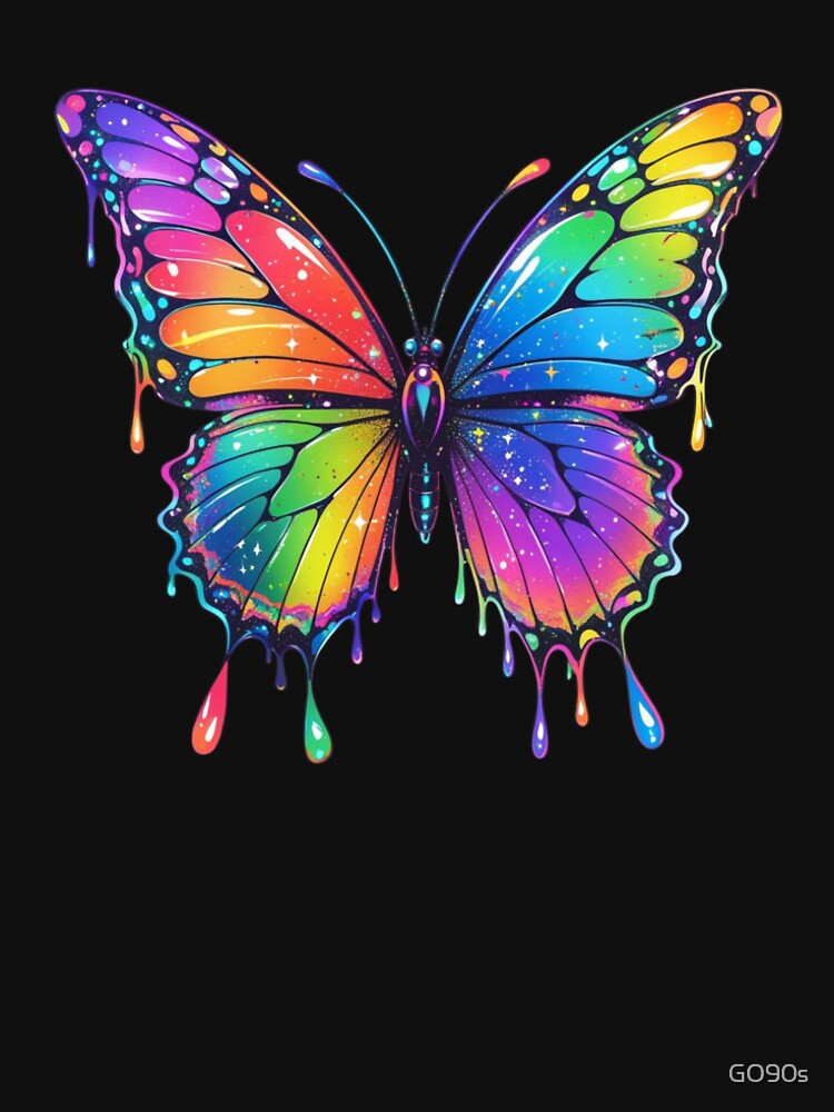 Trippy Monarch Butterfly by GO90s T-Shirts, Hoodie, Sweatshirt | BlankRebels.com (Image 2)