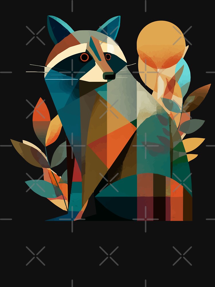 Colorful Abstract Raccoon by keytee T-Shirts, Hoodie, Sweatshirt | BlankRebels.com (Image 3)