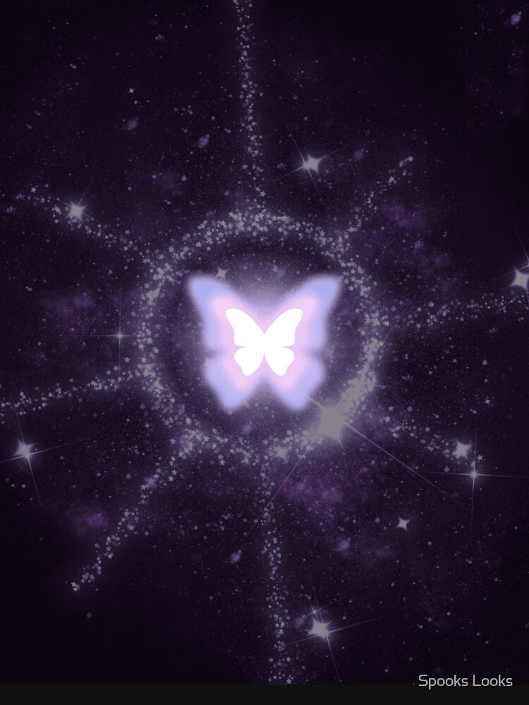 Y2K Aesthetic Galaxy Purple Butterfly by Spooks Looks T-Shirts, Hoodie, Sweatshirt | BlankRebels.com (Image 3)