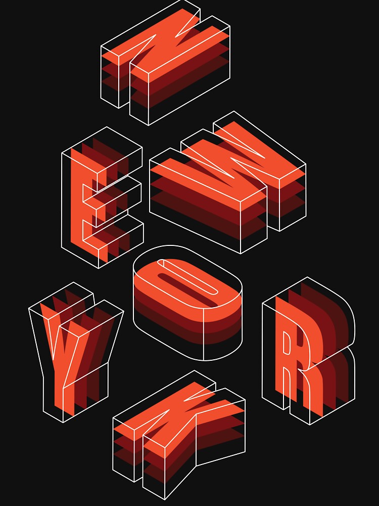 New York 3D Typography by srissdesigns T-Shirts, Hoodie, Sweatshirt | BlankRebels.com (Image 3)