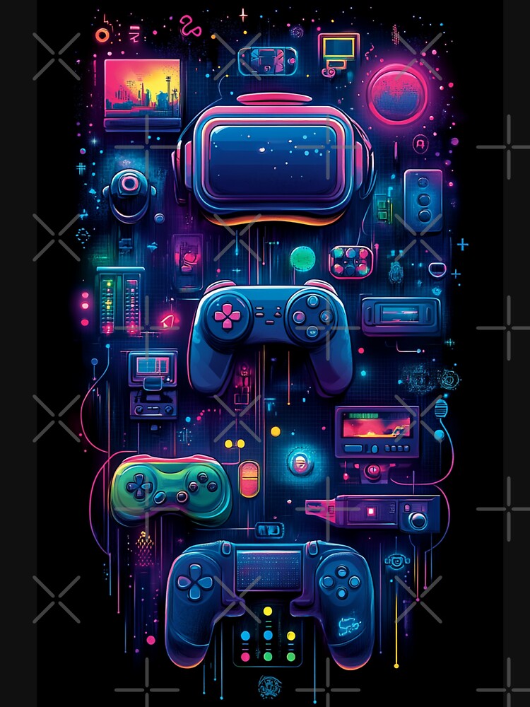 "Retro Meets Future: Gaming Glow" by SergiW T-Shirts, Hoodie, Sweatshirt | BlankRebels.com (Image 3)