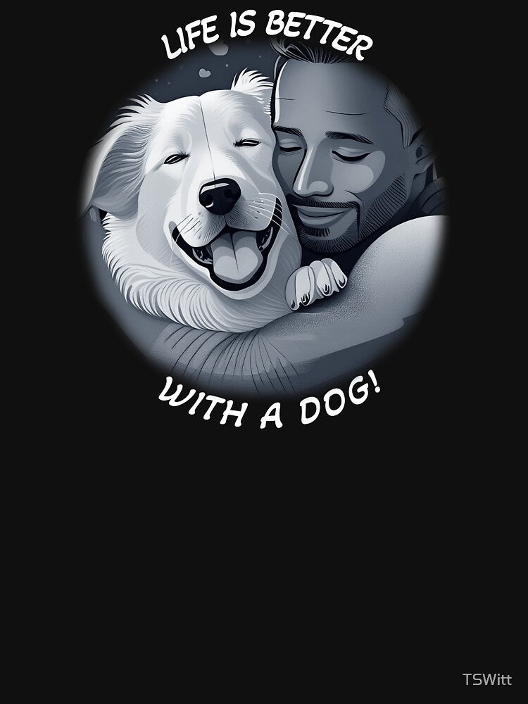 Life is better with a dog! by TShirt Witt Hoodie, Sweatshirt | BlankRebels.com (Image 3)
