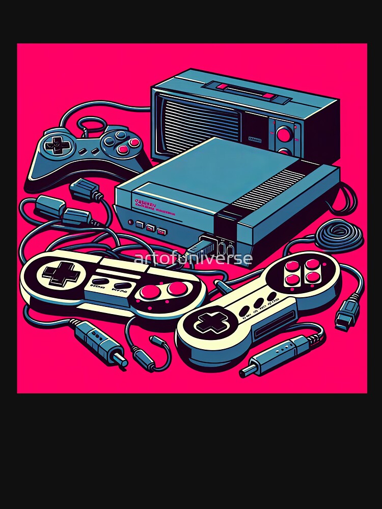 Retro Gaming Console Pop Art Style by artofuniverse