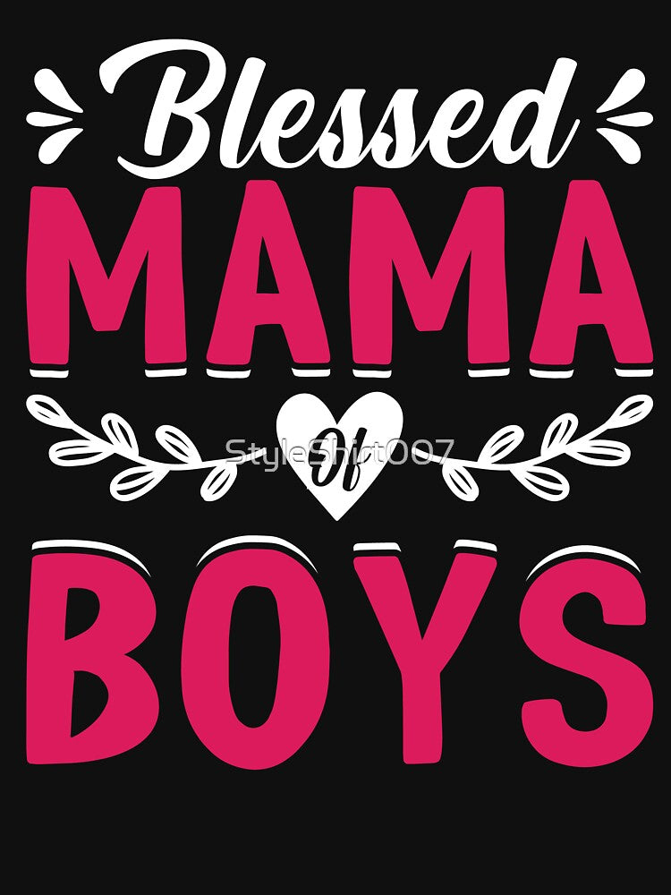 Blessed mama of boys by StyleShirt007 T-Shirts, Hoodie, Sweatshirt | BlankRebels.com (Image 3)