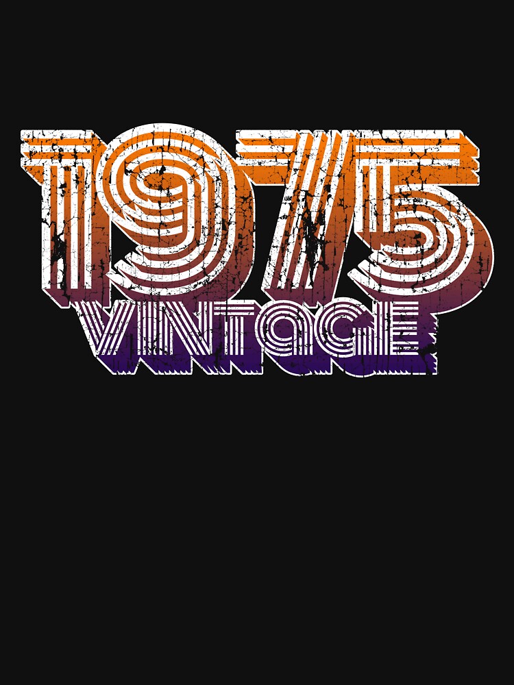 Vintage 1975 43th Birthday T Shirt Oldschool 70s Dad Gift by roarr Hoodie, Sweatshirt | BlankRebels.com (Image 3)