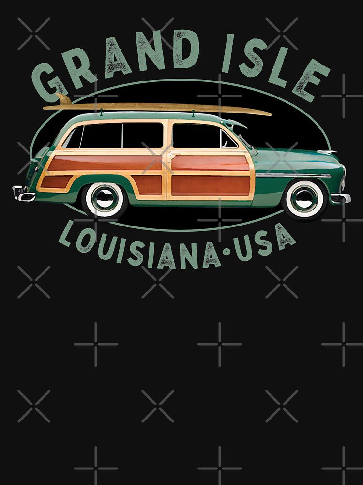 Grand Isle Louisiana Vintage Surfing Design by Futurebeachbum T-Shirts, Hoodie, Sweatshirt | BlankRebels.com (Image 3)