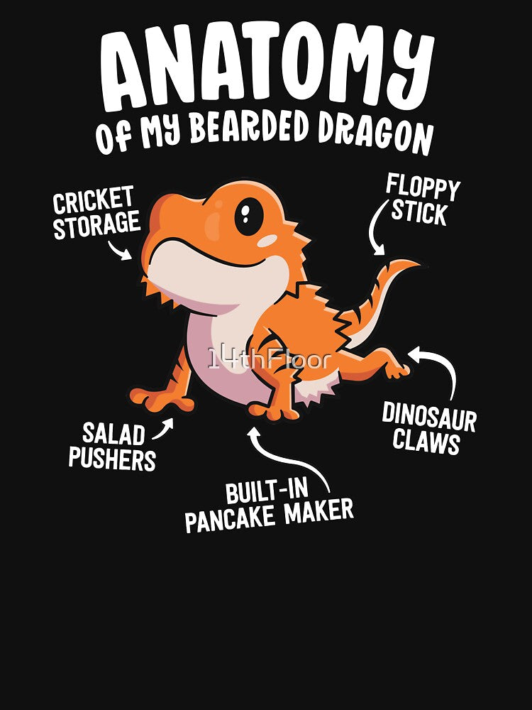 Anatomy Of A Bearded Dragon Shirt Gift For Reptile Lover by 14thFloor Hoodie, Sweatshirt | BlankRebels.com (Image 3)