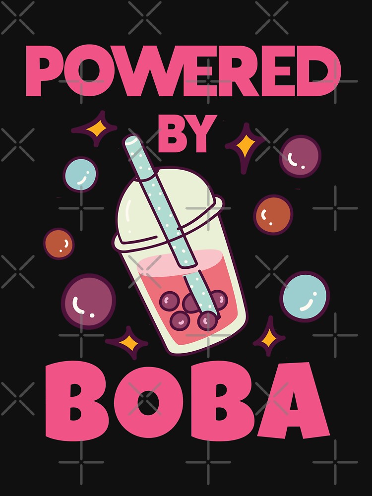 Powered By Boba Cute Kawaii Bubble Tea Lover by 74ninetees T-Shirts, Hoodie, Sweatshirt | BlankRebels.com (Image 3)