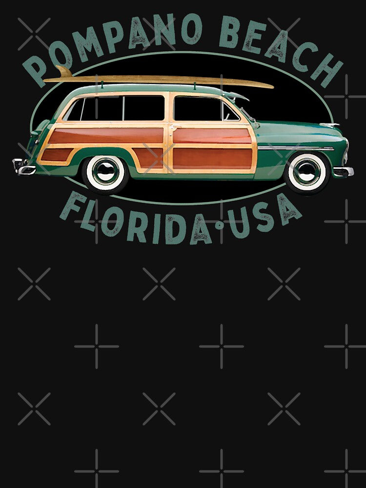 Pompano Beach Florida Vintage Surfing by Futurebeachbum T-Shirts, Hoodie, Sweatshirt | BlankRebels.com (Image 3)